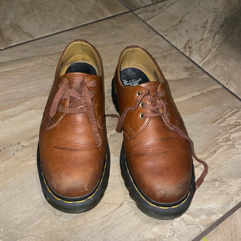 Brown Mid Platform Dr. Martens Women’s size 8